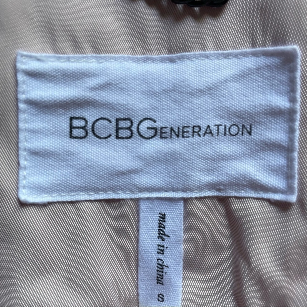 𝅺bcbgeneration Double Breasted Spring Trench Coat Waterproof Pink Size S - Picture 13 of 16